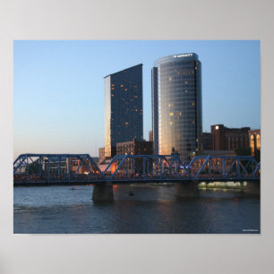 Downtown Grand Rapids in Dusk Poster