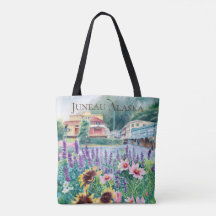 Downtown Juneau Red Dog Saloon Tote Bag