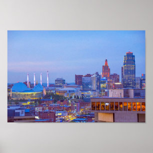 Downtown Kansas City, Missouri, Dusk Poster