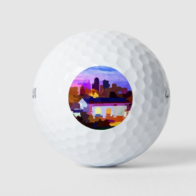 Downtown Kansas City Missouri Skyline Golfball (Vorderseite)