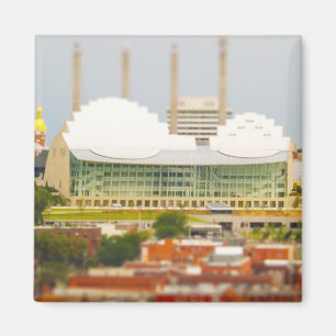 Downtown Kansas City Tilt Shift Miniature Foto Magnet