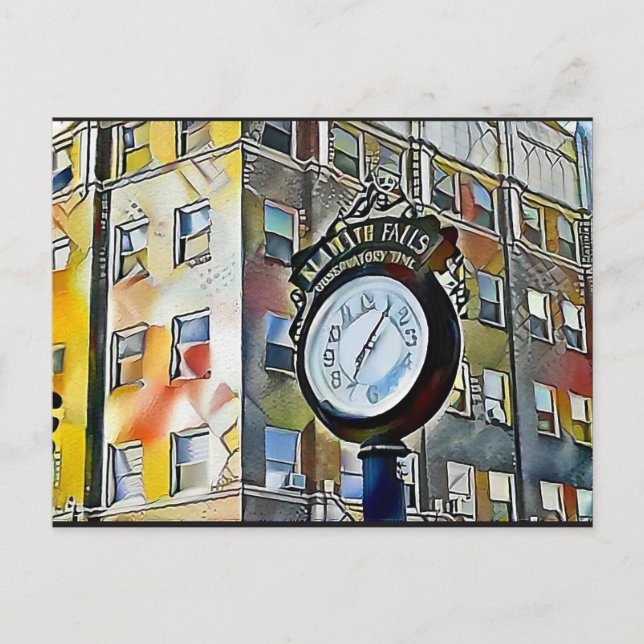 Downtown Klamath Falls OR Postkarte (Vorderseite)