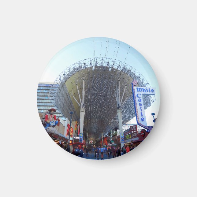 Downtown Las Vegas #1 Round Magnet (Vorne)