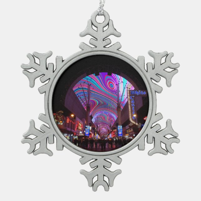 Downtown Las Vegas #5 Snowflake Ornament (Vorderseite)