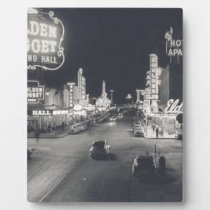 Downtown Las Vegas Retro Fotoplatte