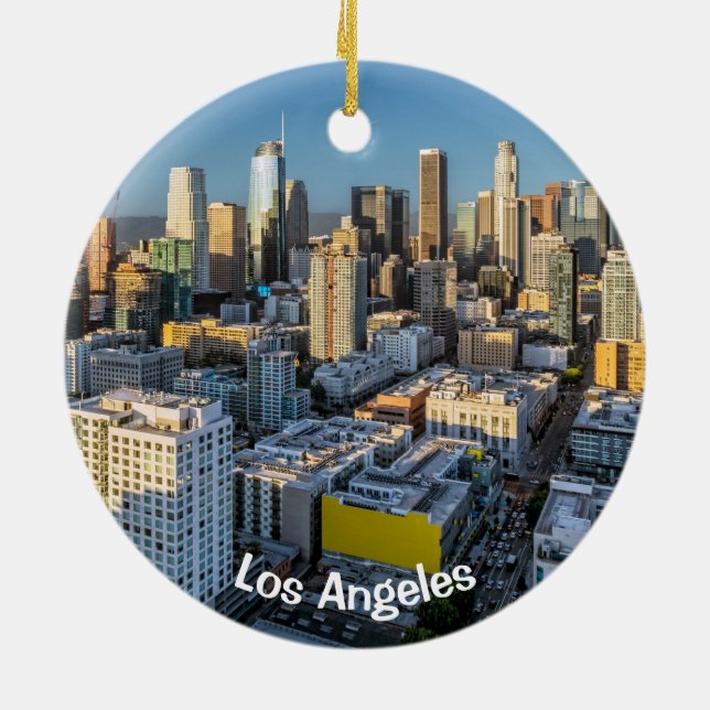 Downtown Los Angeles City View Keramikornament (Hinten)