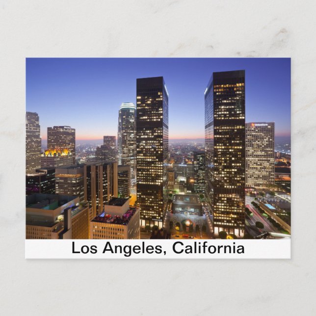 Downtown Los Angeles Postkarte (Vorderseite)