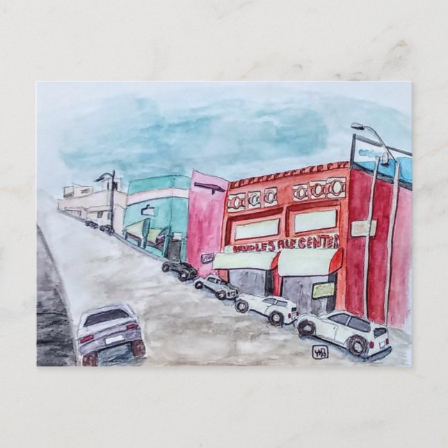 Downtown Los Angeles Postkarte (Vorderseite)