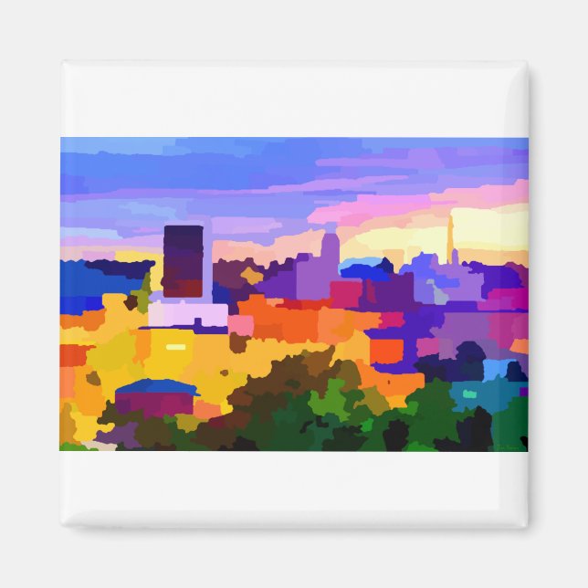Downtown Lynchburg Virginia Skyline Magnet (Vorne)