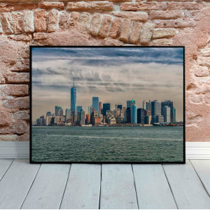 Downtown Manhattan View, Landschaftliche Fotografi Poster
