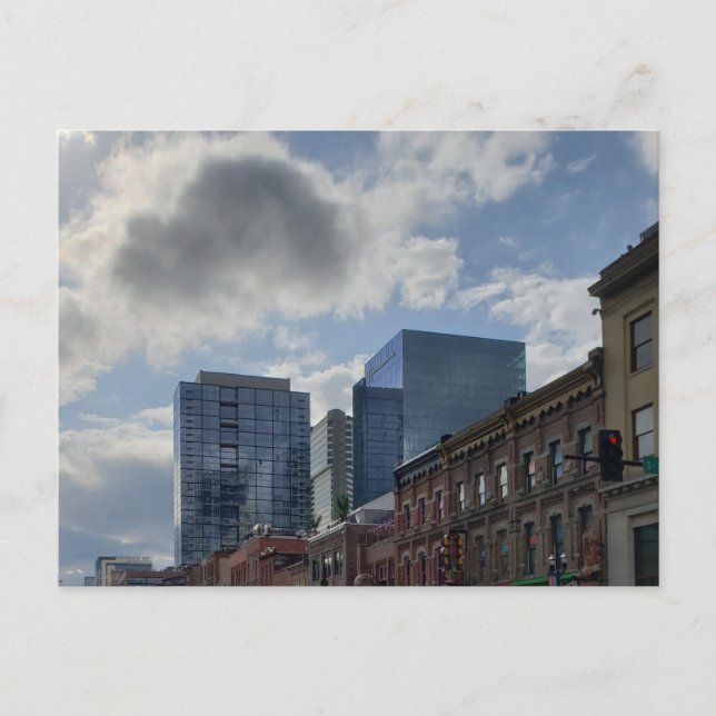 Downtown Nashville, Tennessee bei Music Row Postkarte (Vorderseite)