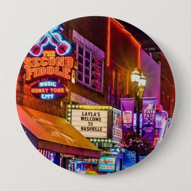 Downtown Nashville Tennessee Button (Vorderseite)