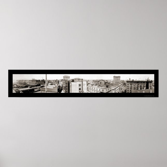 Downtown Norfolk, VA Foto 1919 Poster (Vorne)