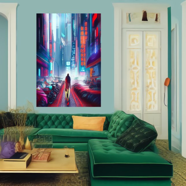 Downtown Nova Civitas | AI Art Poster (Von Creator hochgeladen)