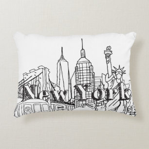 Downtown NYE New York Vacation Souvenirs NYC Gesch Dekokissen