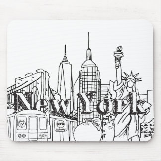 Downtown NYE New York Vacation Souvenirs NYC Gesch Mousepad