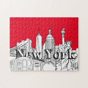 Downtown NYE New York Vacation Souvenirs NYC Gesch Puzzle