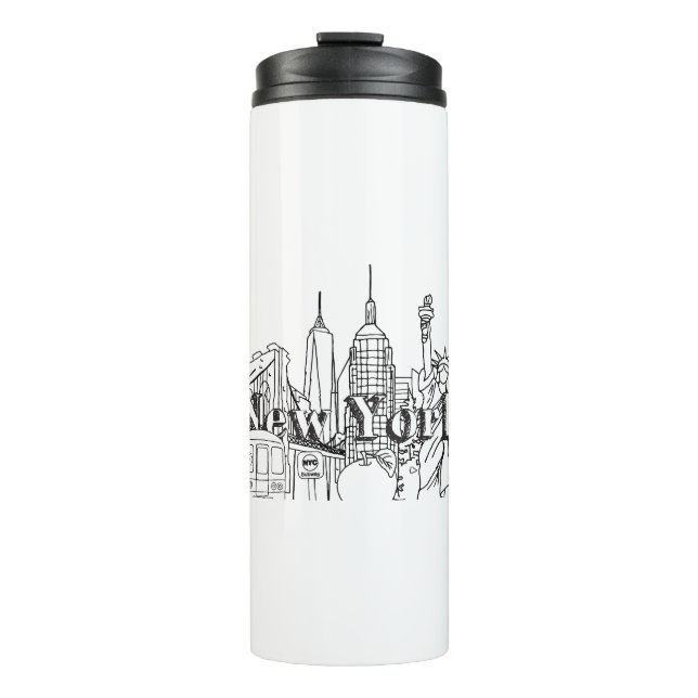 Downtown NYE New York Vacation Souvenirs NYC Gesch Thermosbecher (Vorderseite)