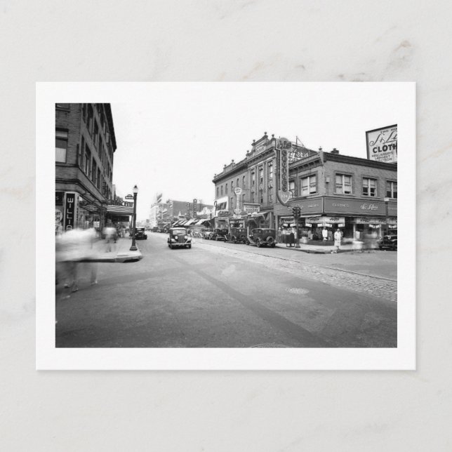 Downtown, Perth Amboy, New Jersey Vintag Postkarte (Vorderseite)