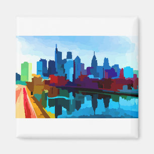 Downtown Philadelphia Pennsylvania Skyline Magnet