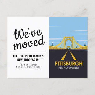 Downtown Pittsburgh, PA Brücke Vintage Wir sind um Postkarte