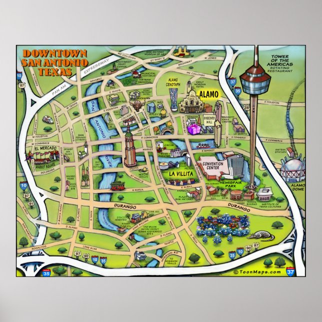 Downtown San Antonio Poster (Vorne)