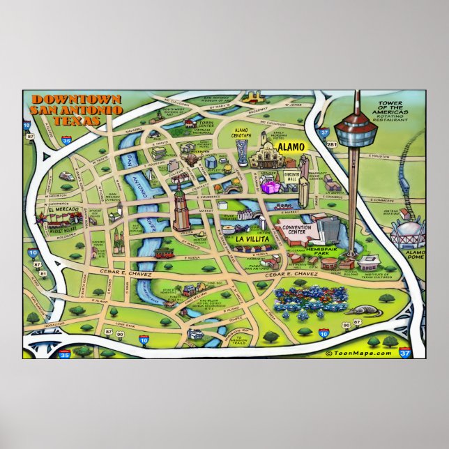 Downtown San Antonio Poster (Vorne)