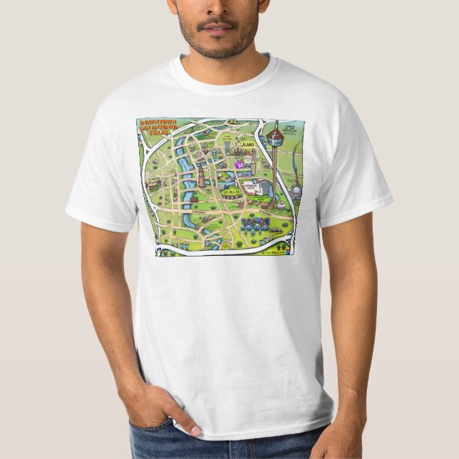 Downtown San Antonio Texas T-Shirt (Vorderseite)