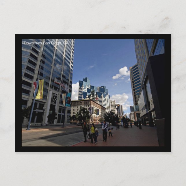 Downtown San Diego CA Postkarten (Vorderseite)