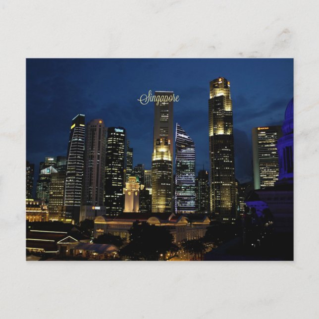 Downtown Singapur Postkarte (Vorderseite)