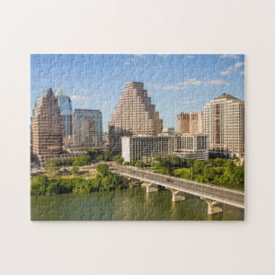 Downtown Skyline auf dem Lady Bird Lake Puzzle