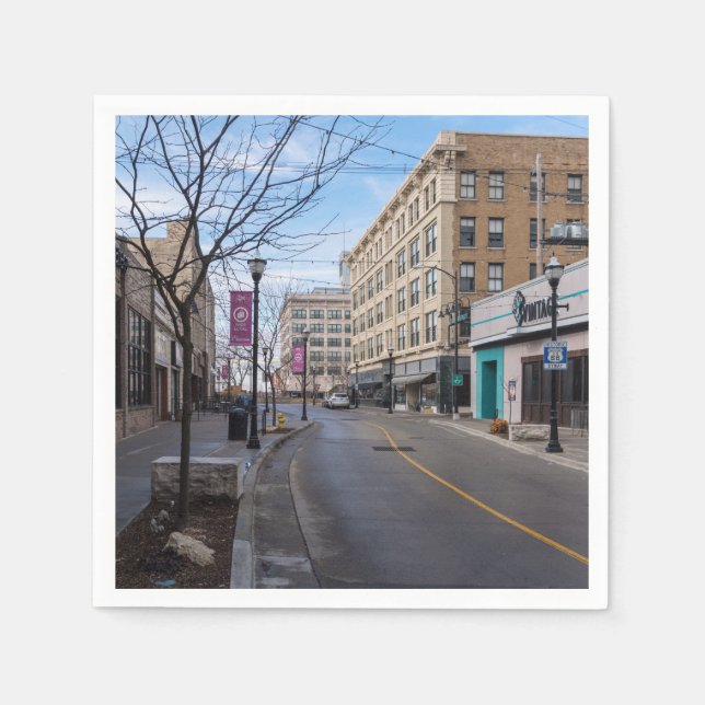 Downtown Springfield Serviette (Vorderseite)