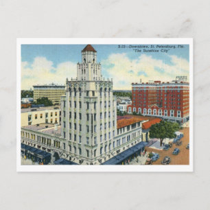 Downtown, St. Petersburg, FL Vintage Postkarte