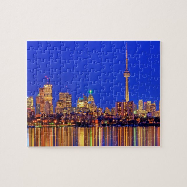 Downtown Toronto Skyline nachts Puzzle (Horizontal)