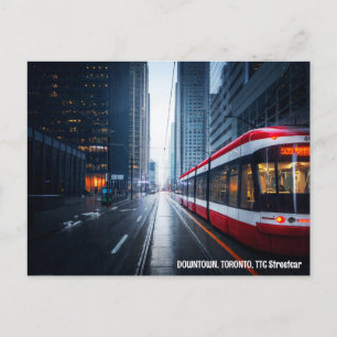 DOWNTOWN, TORONTO, TTC Streetcar Postkarte