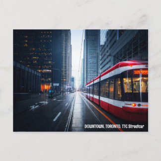 DOWNTOWN, TORONTO, TTC Streetcar Postkarte