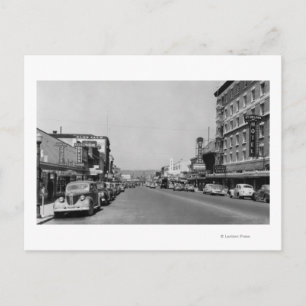 Downtown View von Chehalis, Washington Fotograf Postkarte