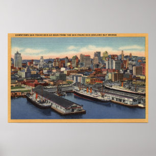 Downtown View von der Bay Bridge Poster