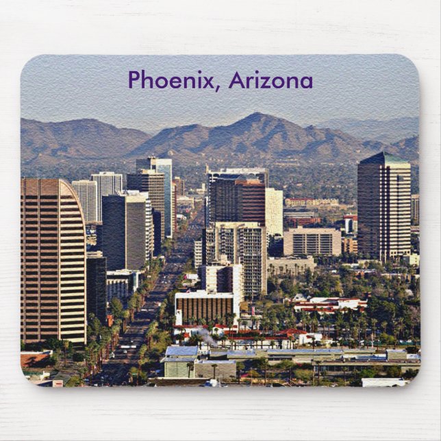 Downtown View von Phoenix, Arizona Mousepad (Vorne)