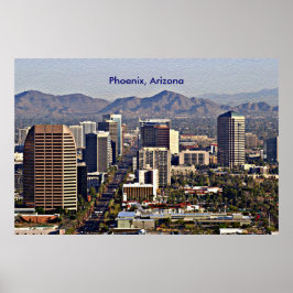 Downtown View von Phoenix, Arizona Poster