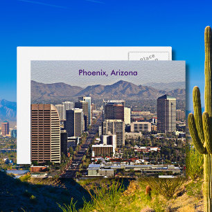 Downtown View von Phoenix, Arizona Postkarte