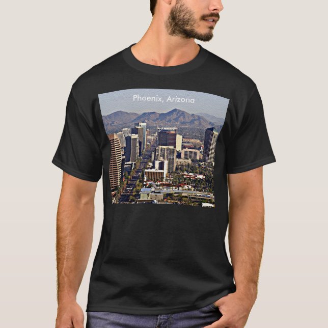 Downtown View von Phoenix, Arizona T-Shirt (Vorderseite)