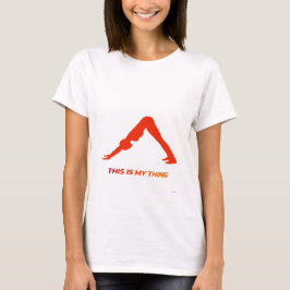Downward Dog Yoga Silhouette Minimaler Lebensstil T-Shirt