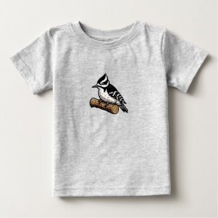 Downy Woodpecker bird Baby Fine Jersey T - Shirt