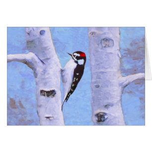 Downy Woodpecker-Malerei - Original Bird Art