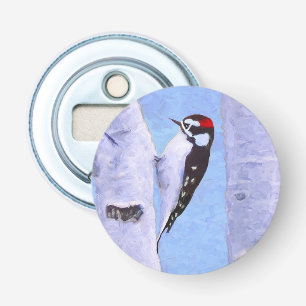 Downy Woodpecker Painting - Original Bird Art Flaschenöffner