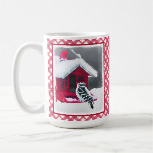 Downy Woodpecker Painting - Original Bird Art Kaffeetasse
