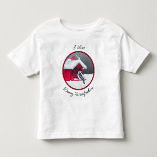 Downy Woodpecker Painting - Original Bird Art Kleinkind T-shirt