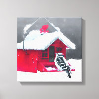 Downy Woodpecker Painting - Original Bird Art