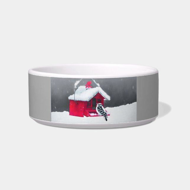 Downy Woodpecker Painting - Original Bird Art Napf (Rechts)